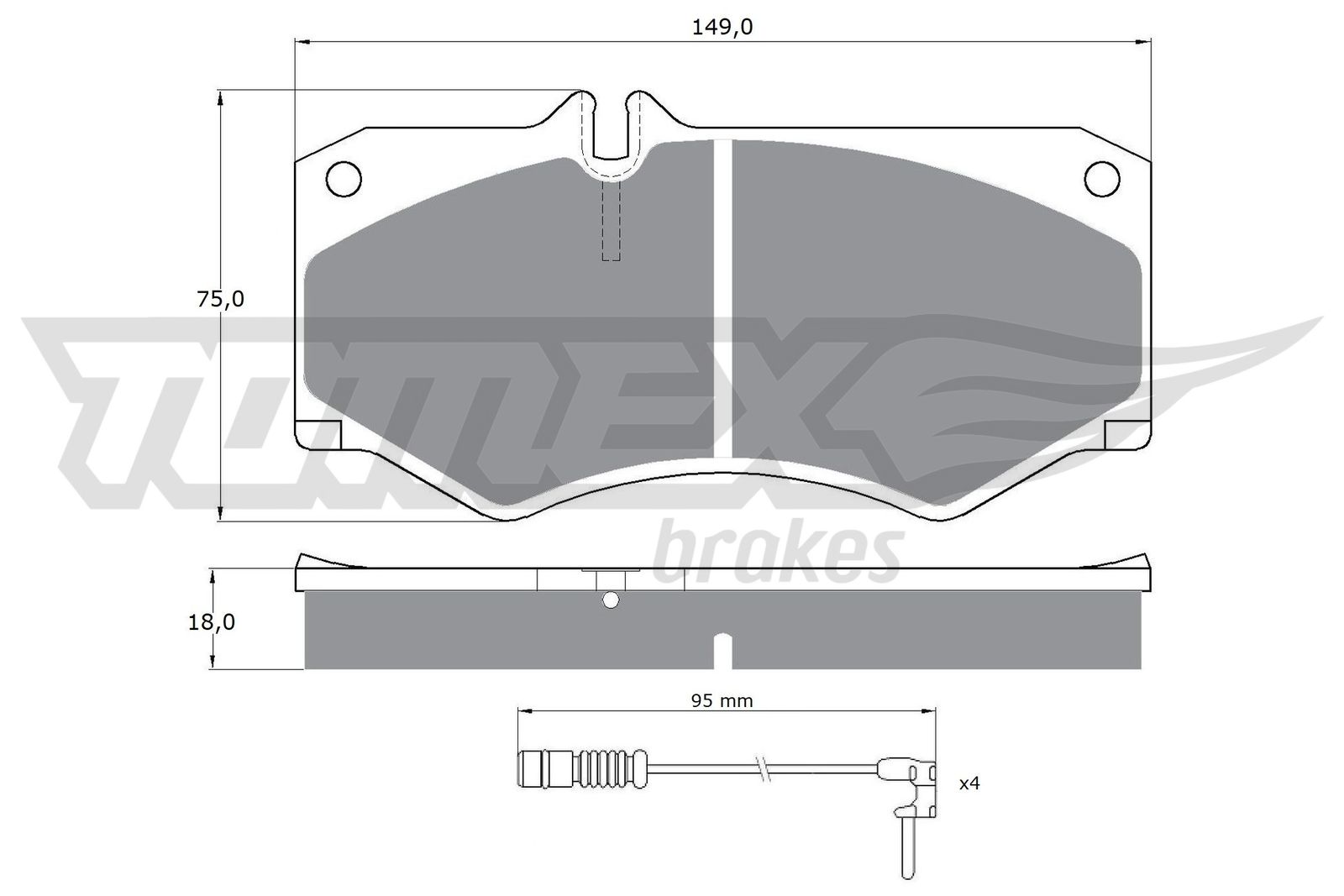 Sada brzdových platničiek kotúčovej brzdy TOMEX Brakes